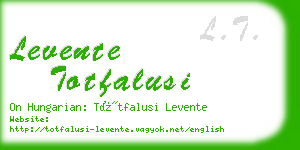 levente totfalusi business card